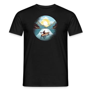 Kayaking Kayaks CANOE RAFTING BOAT PADDLE - Men's T-Shirt - black - Front - AI Model Male 178 light (178cm)