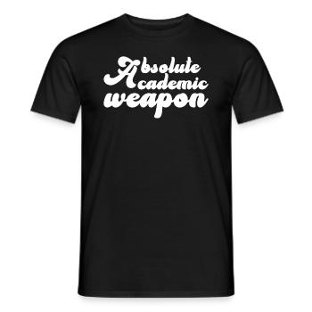Studenten Absolute Academic Weapon - Männer T-Shirt - Schwarz - Vorne - AI Model Male 178 light (178cm)