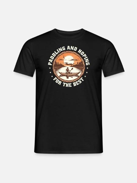 Canoa Canoa canadese Kayak Paddle-sperando - T-shirt uomo - nero