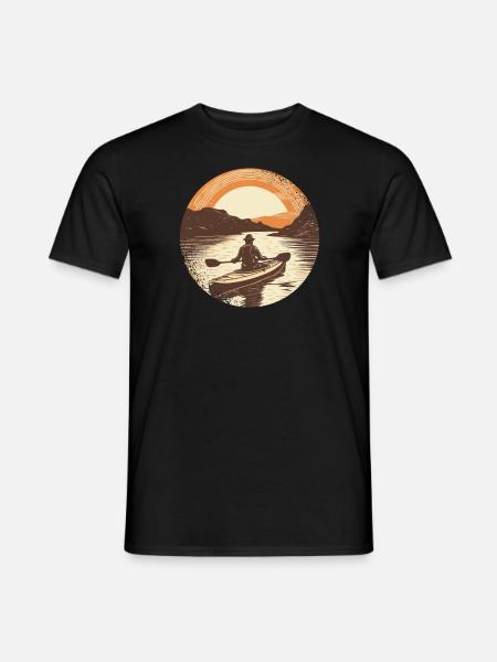 Kanu Canadier-Canoe Kajak Water-Paddle - Männer T-Shirt - Schwarz