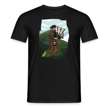 Cornemuse des Highlands écossais cornemuse - T-shirt homme - noir - Devant - AI Model Male 178 light (178cm)