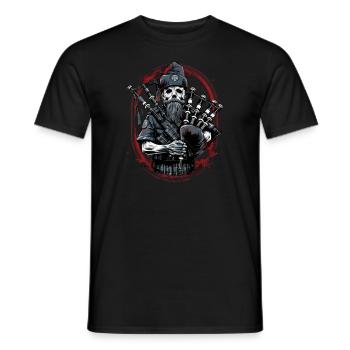 Dudelsackspieler schottischer Bagpipe-Musik - Männer T-Shirt - Schwarz - Vorne - AI Model Male 178 light (178cm)