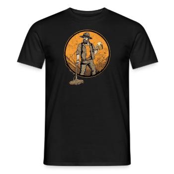 Les détecteurs Sondler sondent la bière vintage - T-shirt homme - noir - Devant - AI Model Male 178 light (178cm)