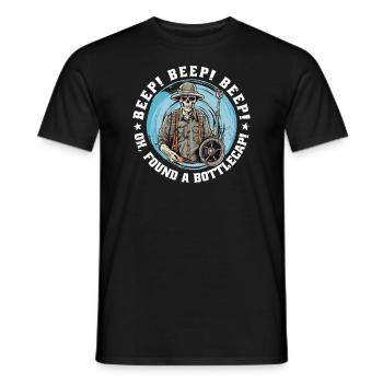 Metal Detector Probdler Probe Funny Beep-Beep - Men's T-Shirt - black - Front - AI Model Male 178 light (178cm)