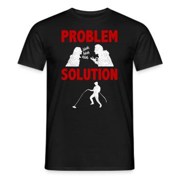 Magnet Fishing Treasure Hunting Problem Solution - Männer T-Shirt - Schwarz - Vorne - AI Model Male 178 light (178cm)