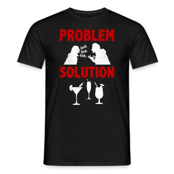Mixology Bartending Alcohols Problem Solution - Männer T-Shirt - Schwarz - Vorne - AI Model Male 178 light (178cm)