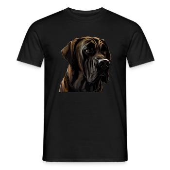 Great Dane Great Dane Dog Dogs Great Dane - Men's T-Shirt - black - Front - AI Model Male 178 light (178cm)