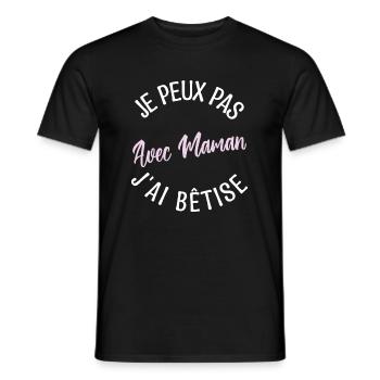 Cadeau maman, cadeau mère. cadeau maman de l'année - T-shirt homme - noir - Devant - AI Model Male 178 light (178cm)