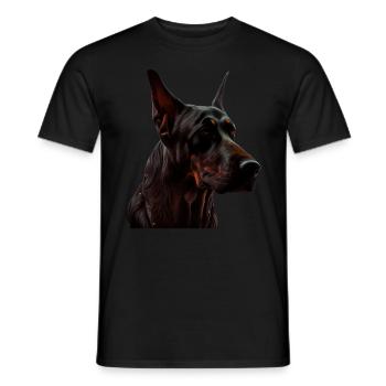 Doberman Dobermans Chien Chiens chiot Doberman - T-shirt homme - noir - Devant - AI Model Male 178 light (178cm)