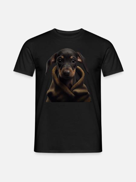 Dobermann Dobermänner Hund Hunde Welpe Dobermann - Männer T-Shirt - Schwarz