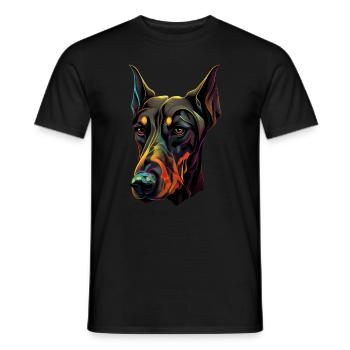 Doberman Dobermans Dog Dogs Puppy Doberman - Men's T-Shirt - black - Front - AI Model Male 178 light (178cm)