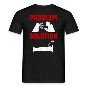 Napping Sleepy Head Problem Solution Hobby - Männer T-Shirt - Schwarz - Vorne - AI Model Male 178 light (178cm)