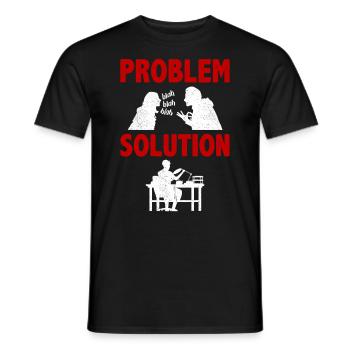 Collier Fabrication de bijoux Solution Problème Passe-temps - T-shirt homme - noir - Devant - AI Model Male 178 light (178cm)