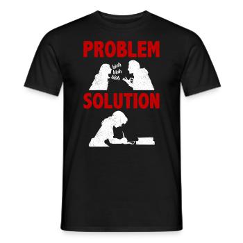 Écriture romanesque Narrative Problème Solution - T-shirt homme - noir - Devant - AI Model Male 178 light (178cm)