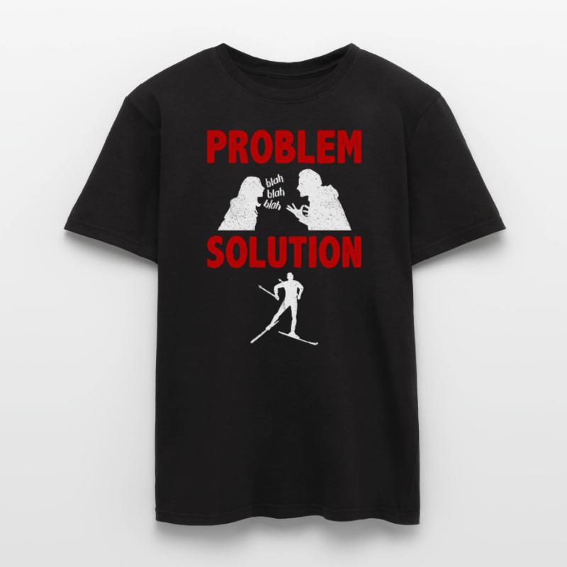 Nordic Skating Ice Skating Problem Solution Hobby Men’s T-shirt
