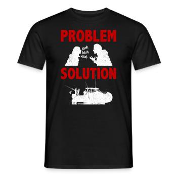 Offshore Fishing Fisherman Problem Solution Hobby - Männer T-Shirt - Schwarz - Vorne - AI Model Male 178 light (178cm)