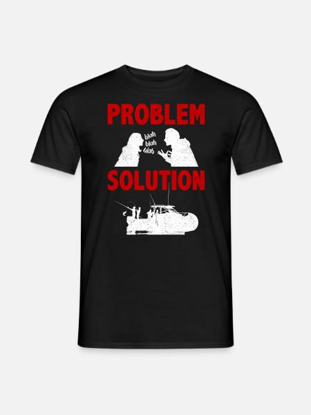 Offshore Fishing Fisherman Problem Solution Hobby - Men's T-Shirt - black
