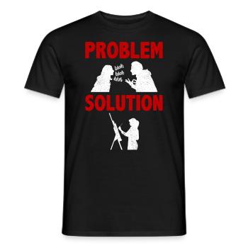 Oil Painting Painter Brush Problem Solution Hobby - Men's T-Shirt - black - Front - AI Model Male 178 light (178cm)