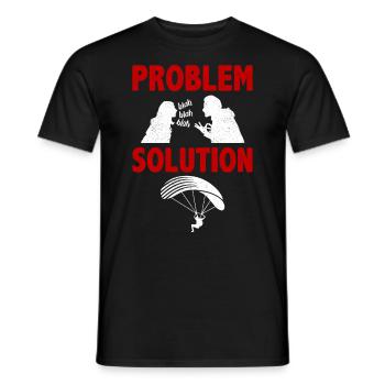 Parapente Sports aériens Solution Problème Hobby - T-shirt homme - noir - Devant - AI Model Male 178 light (178cm)