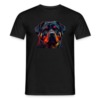 Rottweiler Hund Hunde Welpe Hundehalter Rottweiler - Männer T-Shirt - Schwarz - Vorne - AI Model Male 178 light (178cm)