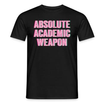 Studenten Absolute Academic Weapon - Männer T-Shirt - Schwarz - Vorne - AI Model Male 178 light (178cm)