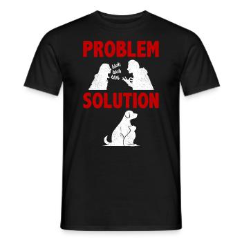 Pet Sitting Pet Sitter Problème Solution Hobby - T-shirt homme - noir - Devant - AI Model Male 178 light (178cm)