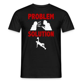 Planking Exercising Problem Solution Hobby - Männer T-Shirt - Schwarz - Vorne - AI Model Male 178 light (178cm)