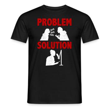 Podcast Hosting Podcaster Problem Solution Hobby - Men's T-Shirt - black - Front - AI Model Male 178 light (178cm)