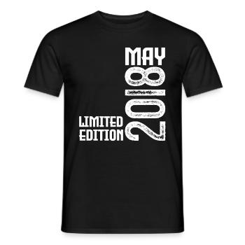 Gift May 2018. anniversary may 2018. May 2018. - Men's T-Shirt - black - Front - AI Model Male 178 light (178cm)