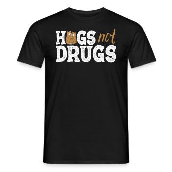 Hugs instead of drugs - Men's T-Shirt - black - Front - AI Model Male 178 light (178cm)