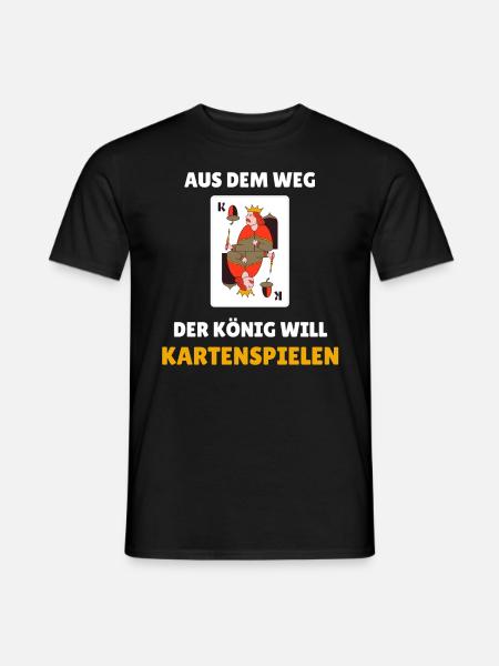 Eichel König Kostüm Spielkarte für Kartenspielen - Männer T-Shirt - Schwarz