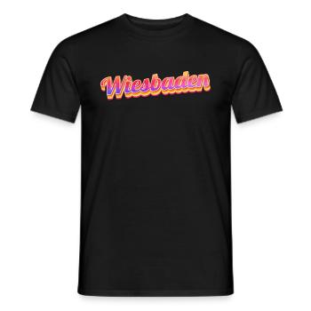 Wiesbadenerin Wiesbadener Wiesbaden - Männer T-Shirt - Schwarz - Vorne - AI Model Male 178 light (178cm)