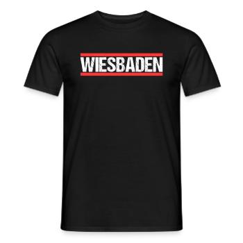 Wiesbadenerin Wiesbadener Wiesbaden - Männer T-Shirt - Schwarz - Vorne - AI Model Male 178 light (178cm)