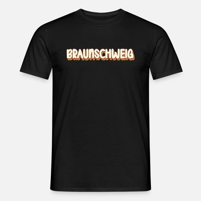Braunschweigerin Braunschweiger Braunschweig - Männer T-Shirt - Schwarz