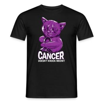 Cancer doesn't defeat pancreatic cancer - Men's T-Shirt - black - Front - AI Model Male 178 light (178cm)