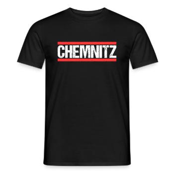 Chemnitzerin Chemnitzer Chemnitz - Männer T-Shirt - Schwarz - Vorne - AI Model Male 178 light (178cm)