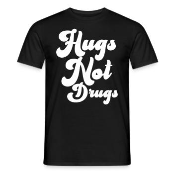 Hugs instead of drugs - Men's T-Shirt - black - Front - AI Model Male 178 light (178cm)