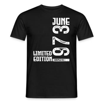 Geschenk Juni 1973 Geburtstag Juni 1973. Juni 1973 - Männer T-Shirt - Schwarz - Vorne - AI Model Male 178 light (178cm)