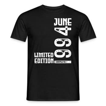 Geschenk Juni 1994 Jubiläum Juni 1994. Juni 1994 - Männer T-Shirt - Schwarz - Vorne - AI Model Male 178 light (178cm)