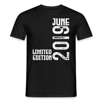 Gift June 2019 anniversary June 2019. June 2019 - Men's T-Shirt - black - Front - AI Model Male 178 light (178cm)