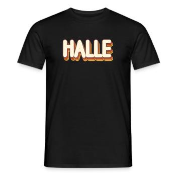 Halleserin Halleser Halle - T-shirt homme - noir - Devant - AI Model Male 178 light (178cm)