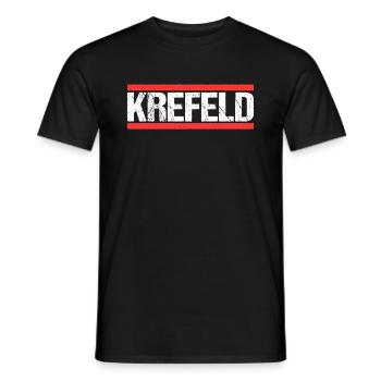 Krefelderin Krefelder Krefeld - Männer T-Shirt - Schwarz - Vorne - AI Model Male 178 light (178cm)
