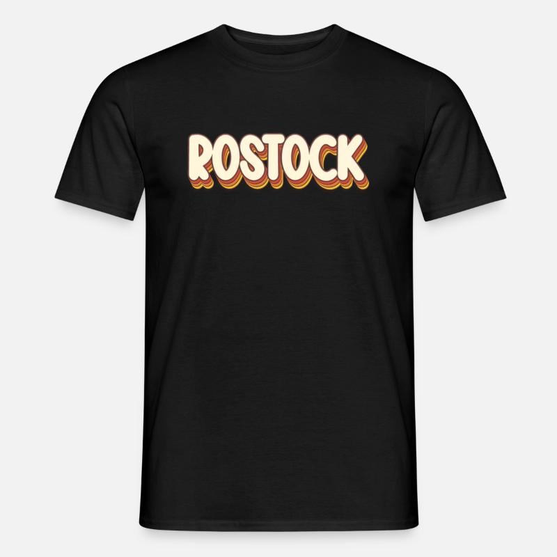 Rostockerin Rostocker Rostock - Männer T-Shirt - Schwarz