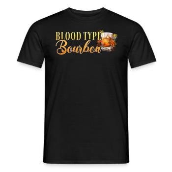 Blutgruppe Bourbon Cocktail Barkeeper - Männer T-Shirt - Schwarz - Vorne - AI Model Male 178 light (178cm)
