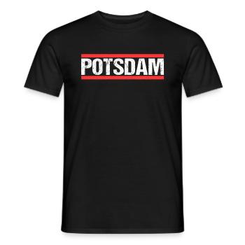 Potsdamerin Potsdamer Potsdam - Männer T-Shirt - Schwarz - Vorne - AI Model Male 178 light (178cm)