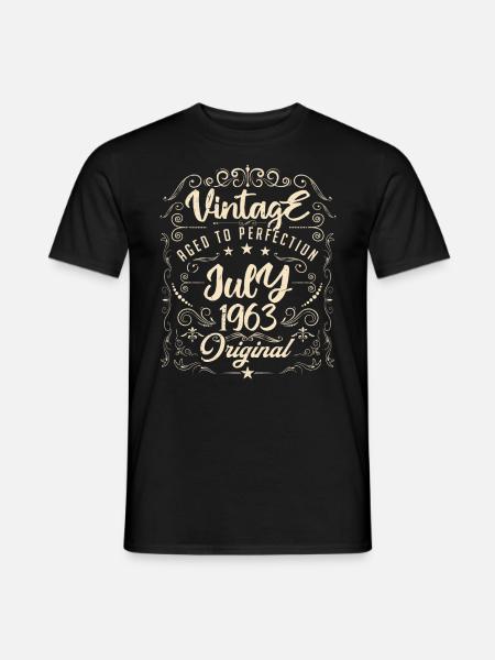Jahrgang Geboren im Juli 1963 Jubiläum Juli - Männer T-Shirt - Schwarz