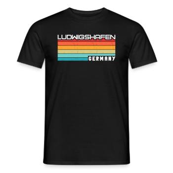 Ludwigshafenerin Ludwigshafener Ludwigshafen - Männer T-Shirt - Schwarz - Vorne - AI Model Male 178 light (178cm)