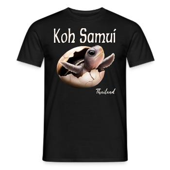 Koh Samui, Thailand - Men's T-Shirt - black - Front - AI Model Male 178 light (178cm)