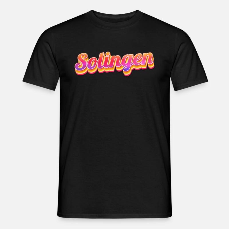 Solingerin Solinger Solingen - Männer T-Shirt - Schwarz
