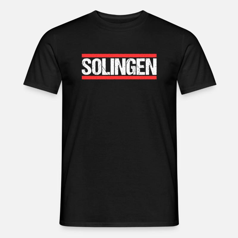 Solingerin Solinger Solingen - Männer T-Shirt - Schwarz